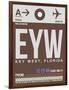 EYW Key West Luggage Tag II-NaxArt-Framed Art Print