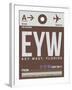 EYW Key West Luggage Tag II-NaxArt-Framed Art Print