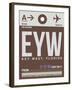 EYW Key West Luggage Tag II-NaxArt-Framed Art Print