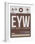 EYW Key West Luggage Tag II-NaxArt-Framed Art Print