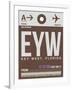 EYW Key West Luggage Tag II-NaxArt-Framed Art Print