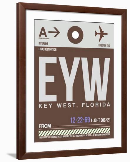 EYW Key West Luggage Tag II-NaxArt-Framed Art Print