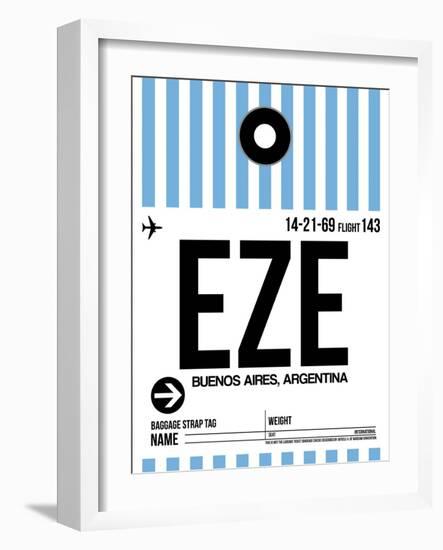 EZE Buenos Aires Luggage Tag I-NaxArt-Framed Art Print