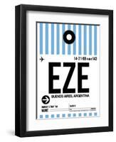 EZE Buenos Aires Luggage Tag I-NaxArt-Framed Art Print