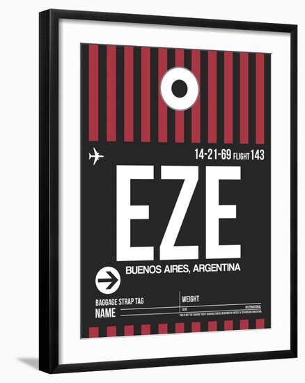 EZE Buenos Aires Luggage Tag II-NaxArt-Framed Art Print