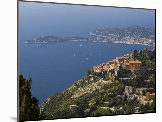 Eze Village and Cap Ferrat, Alpes Maritimes, Provence, Cote d'Azur, French Riviera, France-Sergio Pitamitz-Mounted Photographic Print