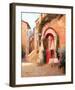 Eze Village Café, France-Haixia Liu-Framed Art Print