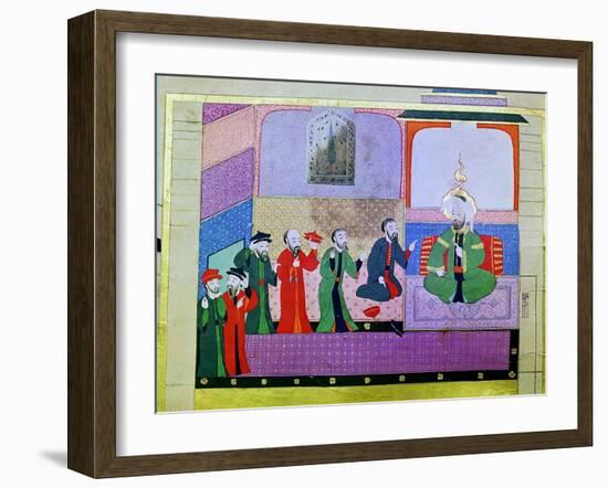 Ezekiel Prophesying to the Elders of Israel While Captive in Babylon, C600 BC-null-Framed Giclee Print