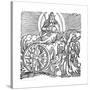 Ezekiel's Vision of Chariot in Sky, C614 BC-null-Stretched Canvas