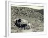 Ezra Meeker with Wagon-Asahel Curtis-Framed Giclee Print