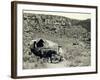 Ezra Meeker with Wagon-Asahel Curtis-Framed Giclee Print