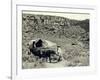 Ezra Meeker with Wagon-Asahel Curtis-Framed Giclee Print