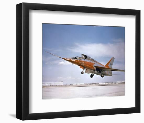 F-107 at take off-null-Framed Art Print