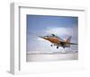 F-107 at take off-null-Framed Art Print