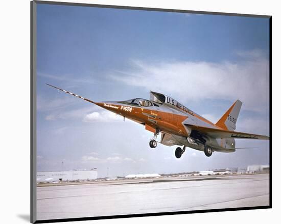 F-107 at take off-null-Mounted Art Print