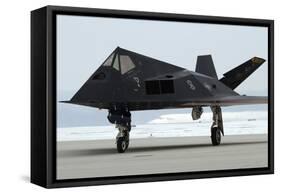 F-117 Nighthawk Stealth Fighter at its Retirement Ceremony, Ohio, 2009-null-Framed Stretched Canvas