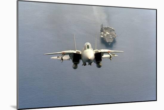 F-14 Tomcat Fighter after Takes Off from USS America, 1984-null-Mounted Photo