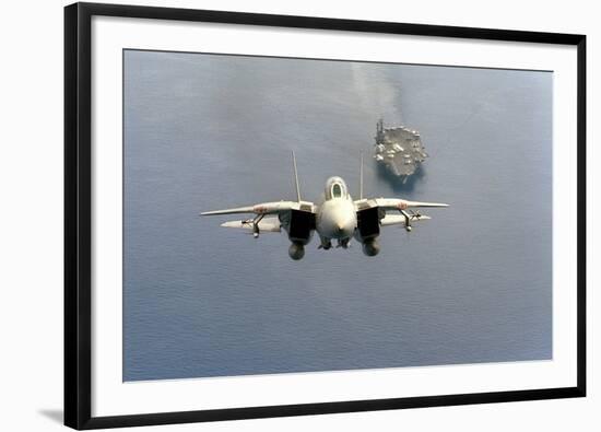 F-14 Tomcat Fighter after Takes Off from USS America, 1984-null-Framed Photo