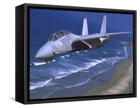 F-14 Tomcat Flying over San Diego, California-Stocktrek Images-Framed Stretched Canvas