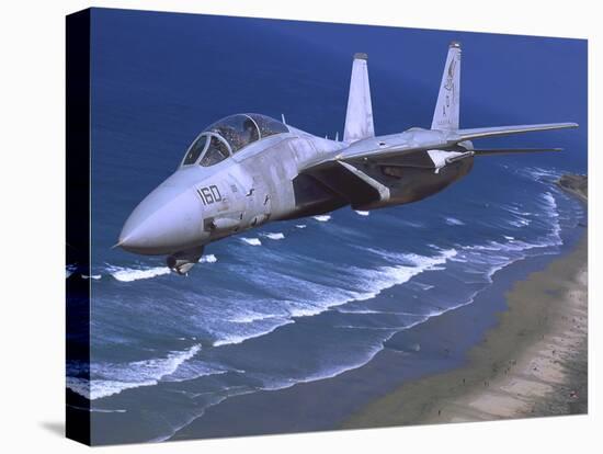 F-14 Tomcat Flying over San Diego, California-Stocktrek Images-Stretched Canvas