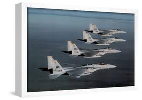 F-15 Eagles (In Air) Art Poster Print-null-Framed Poster