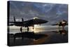 F-15 Strike Eagle Fighters at Mountain Home Air Force Base Idaho at Sunset, 2010-null-Stretched Canvas