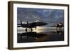 F-15 Strike Eagle Fighters at Mountain Home Air Force Base Idaho at Sunset, 2010-null-Framed Photo