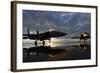 F-15 Strike Eagle Fighters at Mountain Home Air Force Base Idaho at Sunset, 2010-null-Framed Photo