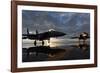 F-15 Strike Eagle Fighters at Mountain Home Air Force Base Idaho at Sunset, 2010-null-Framed Photo