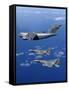 F-15B Eagles Escort the First Hawaii-based C-17 Globemaster III To Its Home-Stocktrek Images-Framed Stretched Canvas