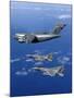 F-15B Eagles Escort the First Hawaii-based C-17 Globemaster III To Its Home-Stocktrek Images-Mounted Photographic Print