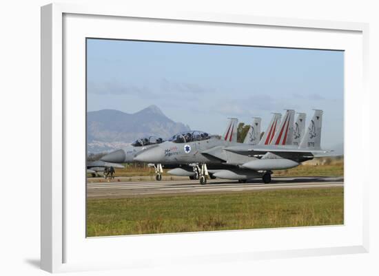 F-15D Baz from the Israeli Air Force at Decimomannu Air Base, Italy-Stocktrek Images-Framed Photographic Print