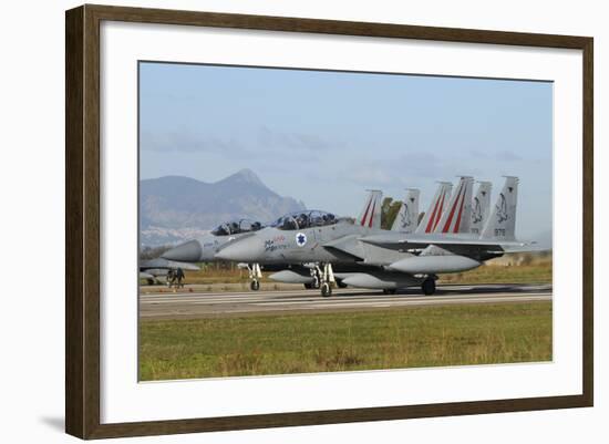 F-15D Baz from the Israeli Air Force at Decimomannu Air Base, Italy-Stocktrek Images-Framed Photographic Print