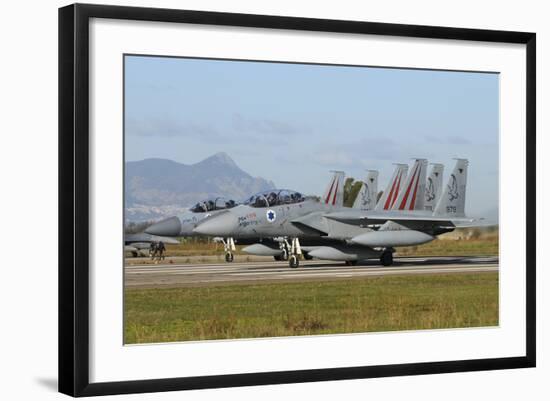 F-15D Baz from the Israeli Air Force at Decimomannu Air Base, Italy-Stocktrek Images-Framed Photographic Print