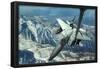 F-15E Strike Eagle (Refueling Above Mountains) Art Poster Print-null-Framed Poster