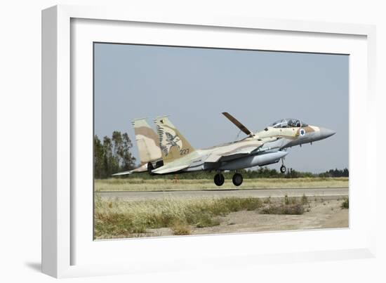 F-15I Ra'Am from the Israeli Air Force Landing at Decimomannu Air Base-Stocktrek Images-Framed Photographic Print