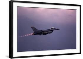 F-16 Fighting Falcon Takes Off on a Combat Mission in Former Yugoslavia, April 1999-null-Framed Photo