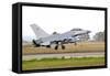 F-16A Mlu Falcon from the Royal Danish Air Force Landing at Grosseto Air Base-Stocktrek Images-Framed Stretched Canvas