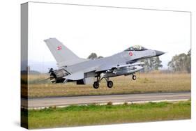 F-16A Mlu Falcon from the Royal Danish Air Force Landing at Grosseto Air Base-Stocktrek Images-Stretched Canvas