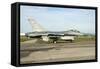 F-16A Mlu Falcon from the Royal Danish Air Force Taxiing at Grosseto Air Base-Stocktrek Images-Framed Stretched Canvas