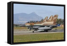F-16B Netz Aircraft from the Israeli Air Force at Decimomannu Air Base, Italy-Stocktrek Images-Framed Stretched Canvas