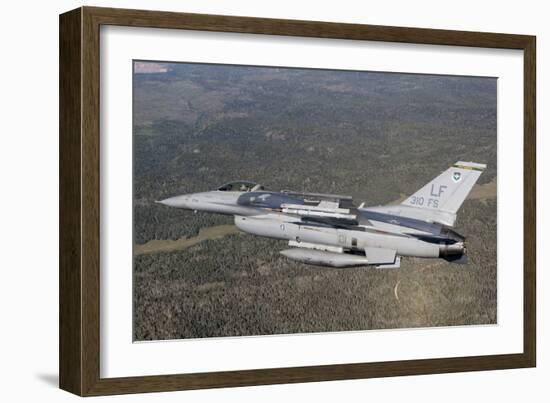 F-16C Fighting Falcon During a Sortie over Arizona-null-Framed Photographic Print