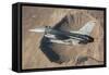 F-16C Fighting Falcon Flying Above Arizona's Meteor Crater-null-Framed Stretched Canvas