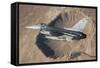 F-16C Fighting Falcon Flying Above Arizona's Meteor Crater-null-Framed Stretched Canvas