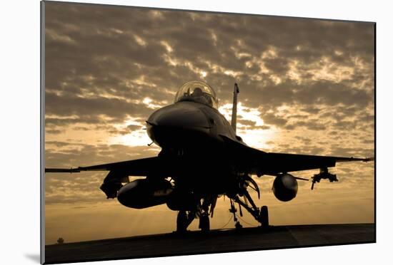 F-16C Fighting Falcon (Sunrise) Art Poster Print-null-Mounted Poster