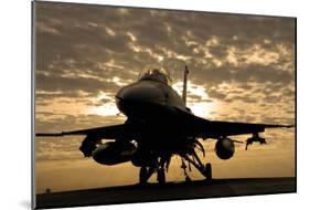 F-16C Fighting Falcon (Sunrise) Art Poster Print-null-Mounted Poster