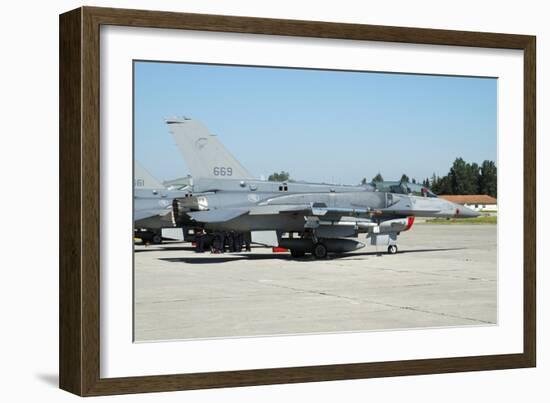 F-16D Falcon from the Republic of Singapore Air Force at Orange Air Base, France-Stocktrek Images-Framed Photographic Print