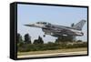 F-16D Falcon from the Republic of Singapore Air Force Landing-Stocktrek Images-Framed Stretched Canvas