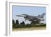 F-16D Falcon from the Republic of Singapore Air Force Landing-Stocktrek Images-Framed Photographic Print