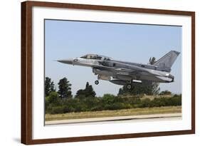 F-16D Falcon from the Republic of Singapore Air Force Landing-Stocktrek Images-Framed Photographic Print